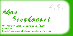 akos viszkocsil business card
